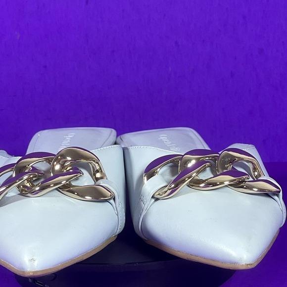 Open Edit Women's Baby Blue Kristina Pointed Toe Mule Shoe Size 7.5-NEW - Picture 3 of 10